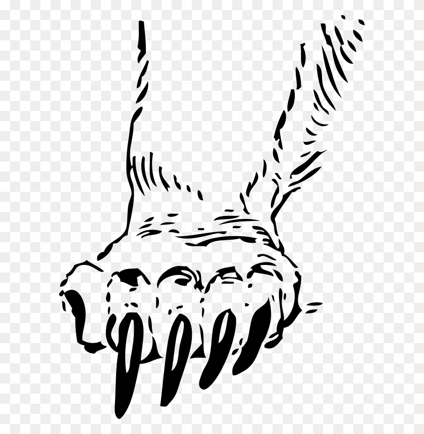 606x800 Claws Clipart Cat Claw - Scratching Head Clipart