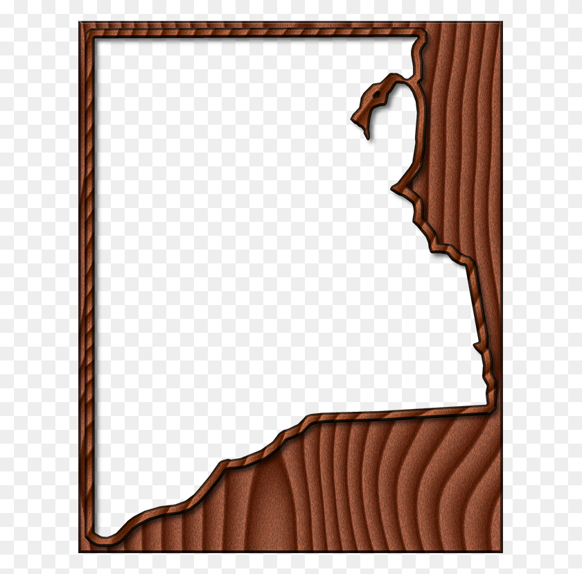 613x768 Clay Fancy Frame Style Maps In Styles - Wood Frame PNG