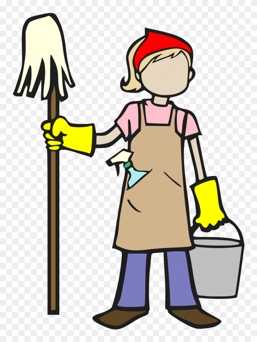 798x1084 Cleaning Cartoon Cliparts - Janitor Clipart