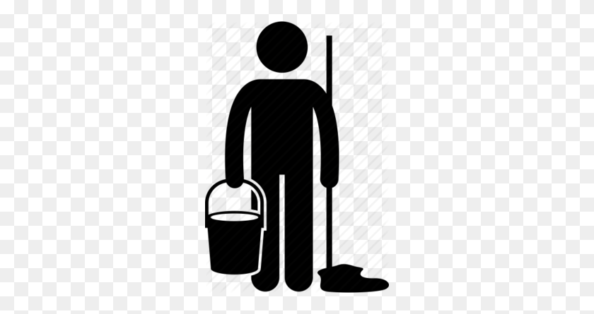 260x385 Cleaning Clipart - Sweeping The Floor Clipart