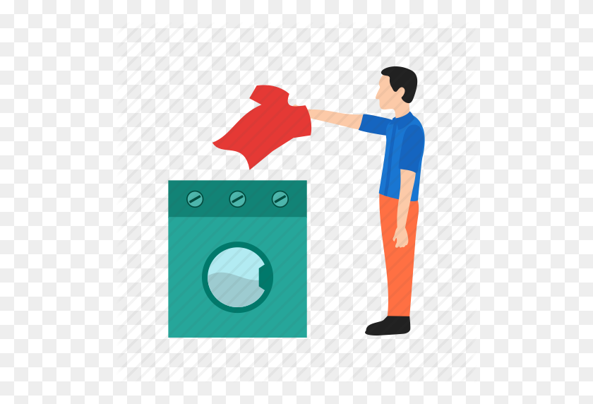512x512 Cleaning, Clothing, Home, Laundry, Machine, Man, Washing Icon - Laundry PNG