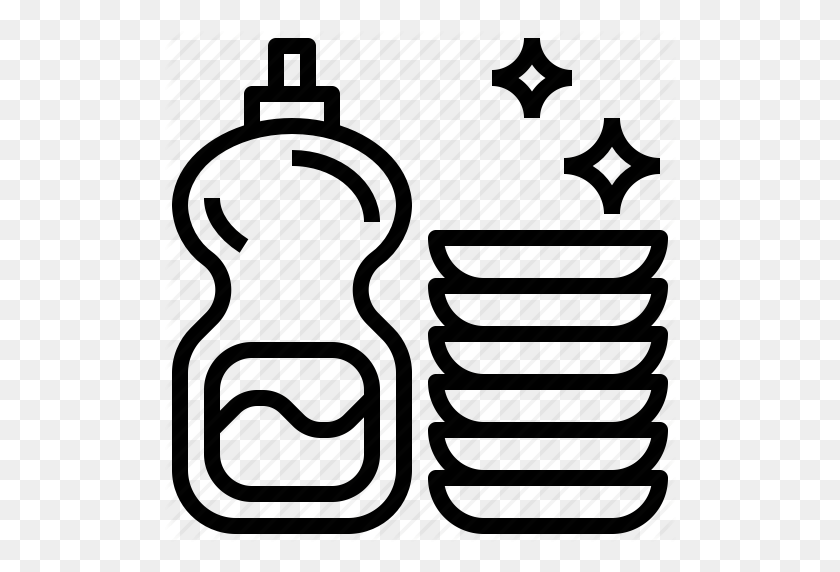 512x512 Cleaning, Dishes, Furniture And Household, Liquid Soap, Plates - Washing Dishes Clipart