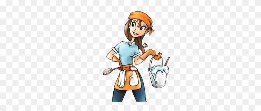 440x300 Cleaning Ladies Group With Items - Trustworthy Clipart
