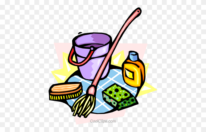 444x480 Cleaning Royalty Free Vector Clip Art Illustration - Cleaning Products Clipart