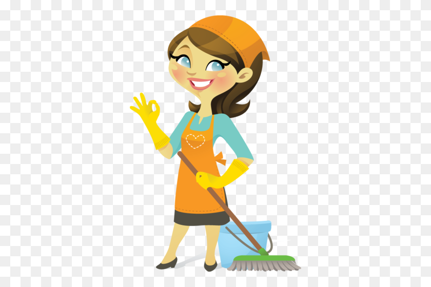 334x500 Cleaning Services - Cleaning Lady PNG