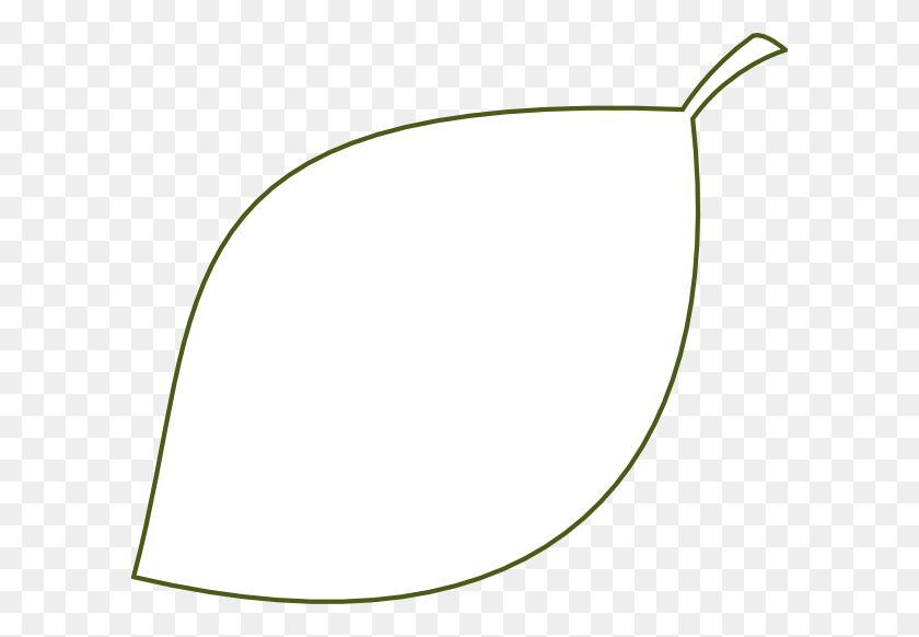 600x522 Clear Outline Leaf Clip Art - Leaf Vine Clip Art
