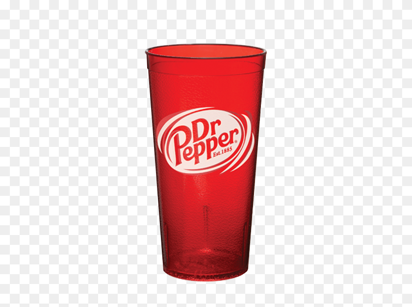 377x567 Vaso Rojo Transparente Impreso Con Logotipo W Dp En Blanco - Dr Pepper Png