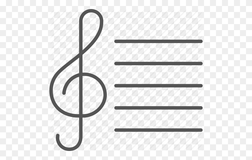 512x472 Clave, Melodía, Música, Notas, Canción, Pentagrama, Icono De Agudos - Personal De Música Png