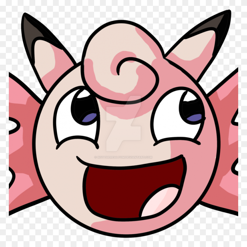894x894 Clefable Awesomeepic Face - Epic Face Png