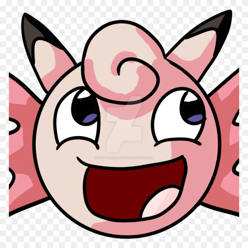 894x894 Clefable Awesomeepic Face - Epic Face PNG