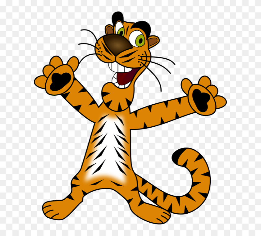 635x700 Клемсон Тигр Мультфильмы Счастливый Мультяшный Тигр - Даниэль Тигр Клипарт