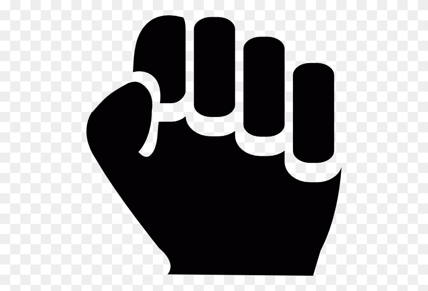 512x512 Clenched Fist - Black Fist PNG