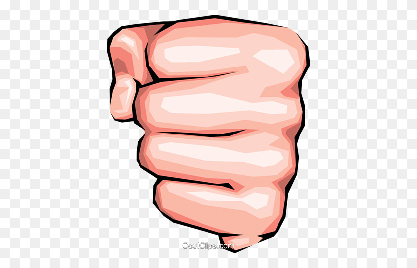 410x480 Clenched Fist Royalty Free Vector Clip Art Illustration - Closed Fist Clipart