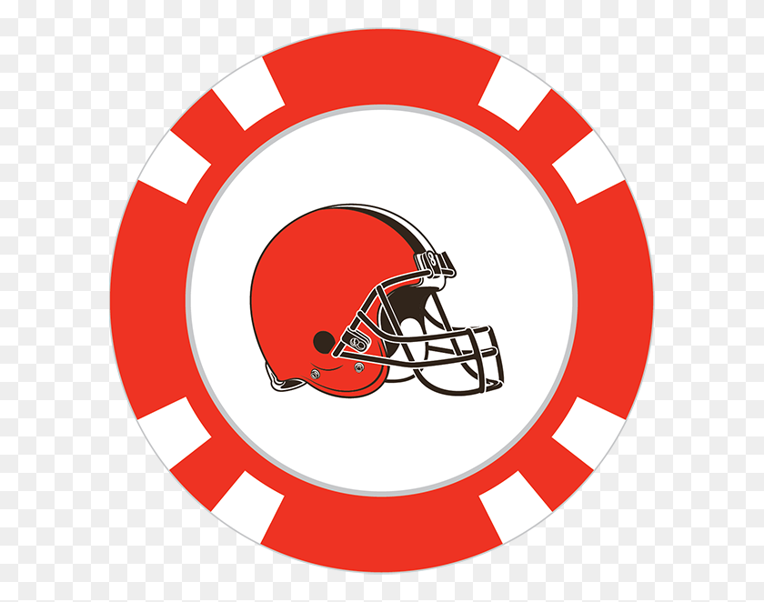 600x602 Marcador De Pelota Con Fichas De Póquer De Los Cleveland Browns - Logotipo De Los Cleveland Browns Png