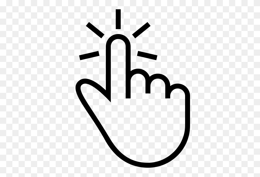 512x512 Click, Finger, Gesture, Hand, One Icon - Hand Icon PNG