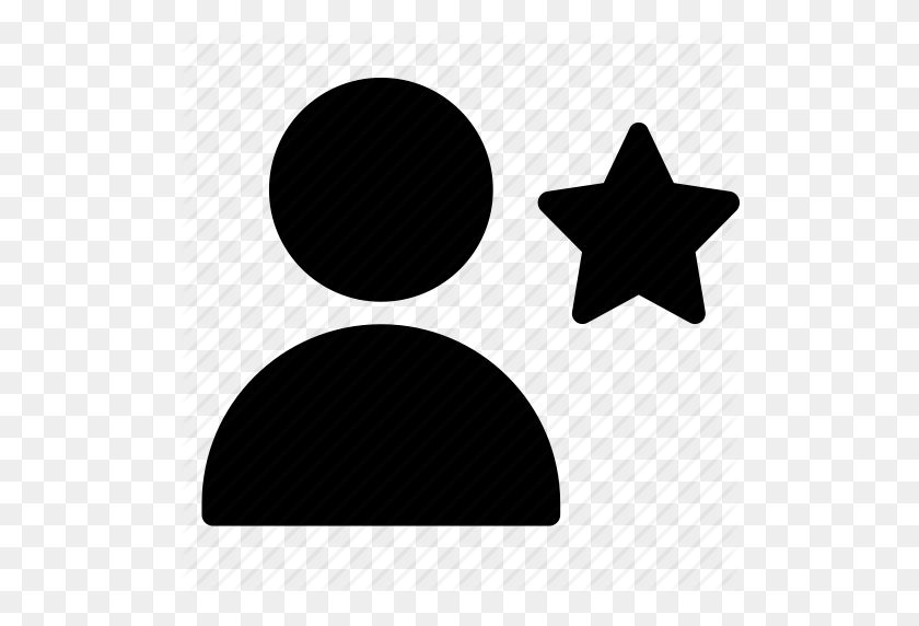 512x512 Client, Customer, Favorite, Person, Silhouette, Star, User Icon - Star Silhouette PNG