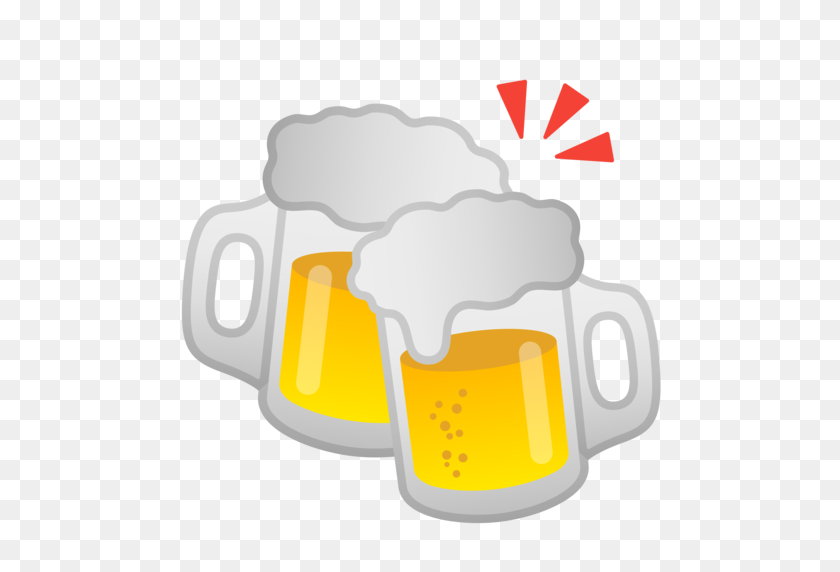 512x512 Clinking Beer Mugs Emoji - Beer Emoji PNG
