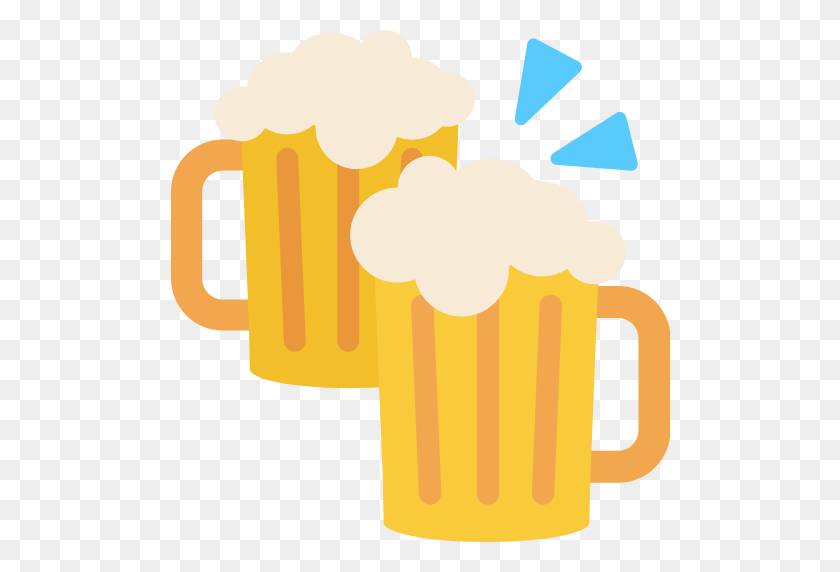 512x512 Clinking Beer Mugs Emoji For Facebook, Email Sms Id - Beer Emoji PNG