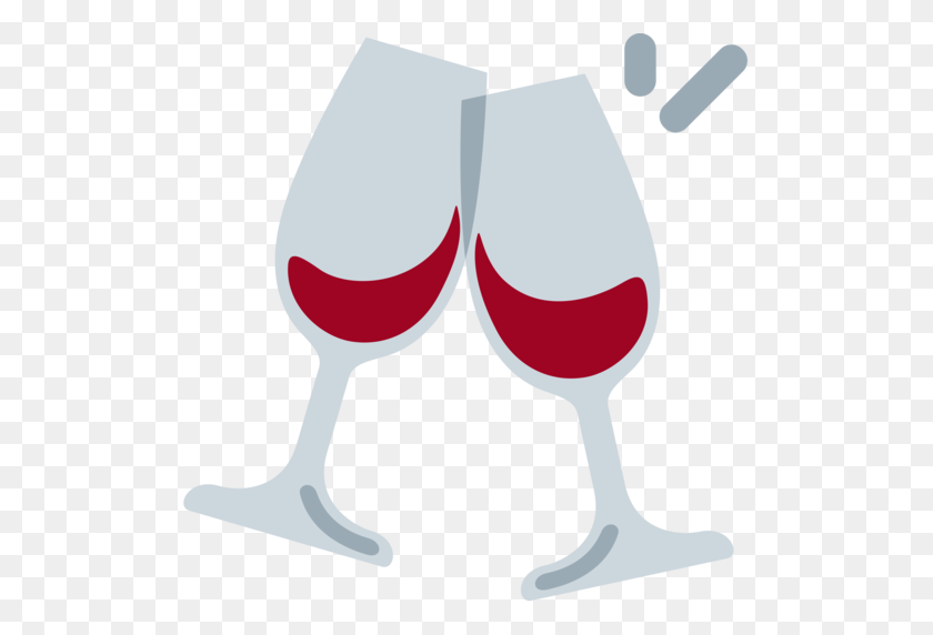 512x512 Clinking Glasses Emoji - Wine Glass Cheers Clipart