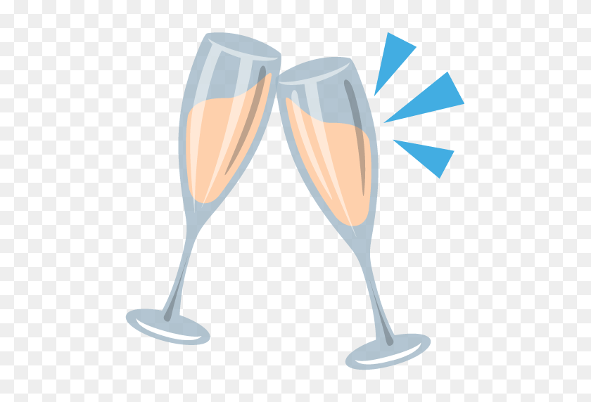 512x512 Clinking Glasses Emoji Vector Icon Free Download Vector Logos - Champagne Emoji PNG