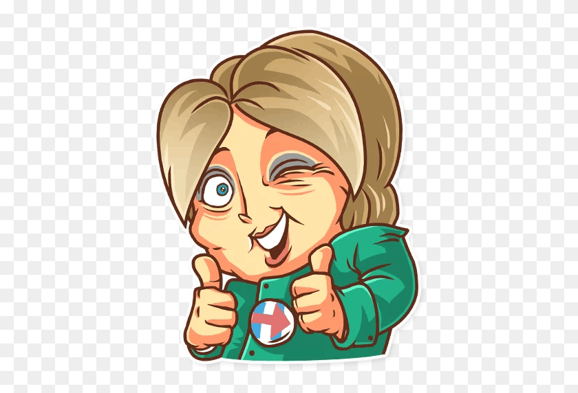 512x512 Clinton Vs Stickers Set Para Telegram - Hillary Clinton Clipart