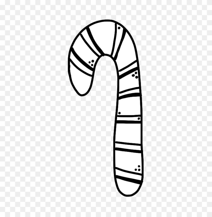 420x800 Clip Art - Candy Cane Clipart Black And White
