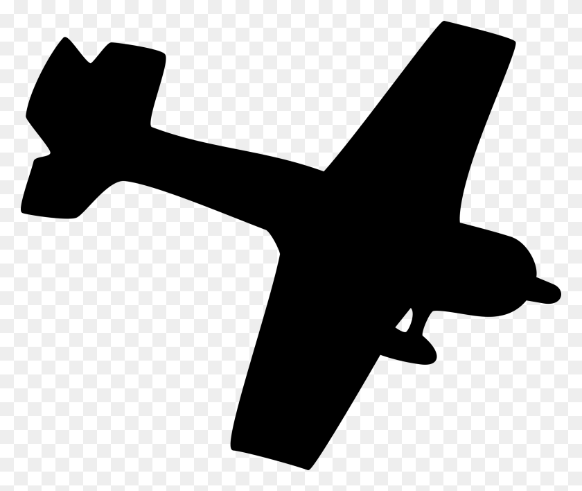 2400x1995 Clip Art Airplane Silhouette Winging - Glider Clipart