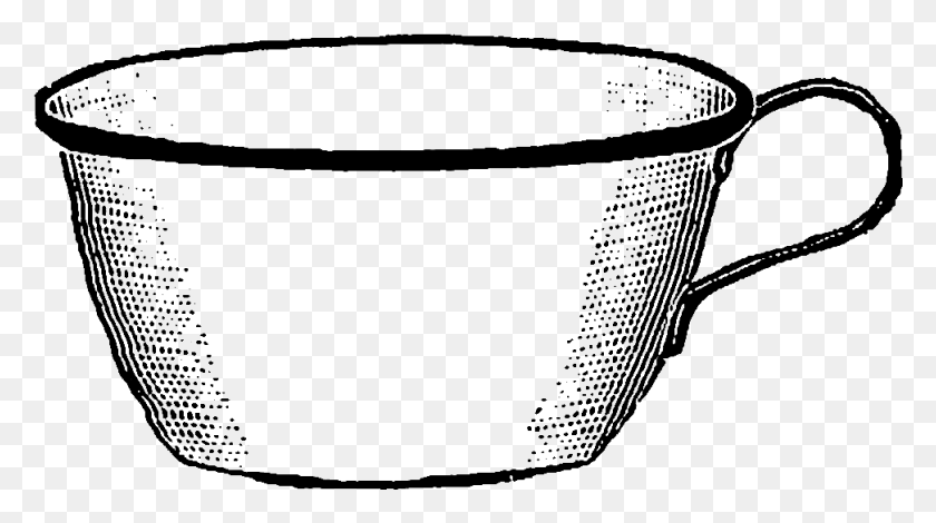972x511 Clip Art Are Of Antique Coffee Mugs - Mug Clipart Black And White