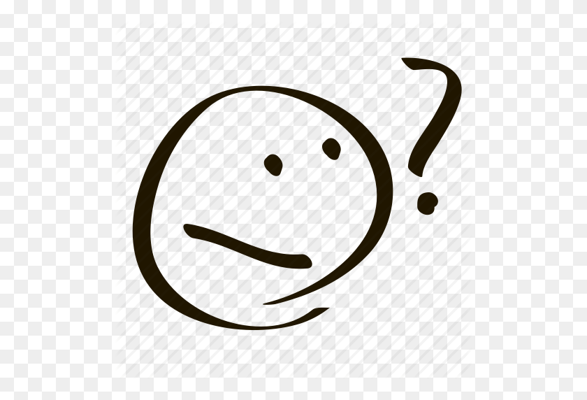 512x512 Clip Art Asking Confused Emoticon Question Questioning Smiley - Confused Person Clipart