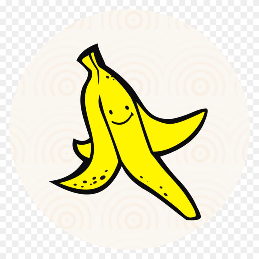 894x894 Клип Арт Банановая Кожура Картинки - Банановая Кожура Клипарт