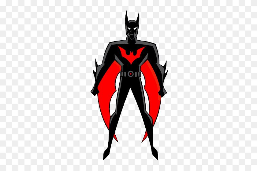 330x500 Clip Art Batman Red And Black - Black Bat Clipart
