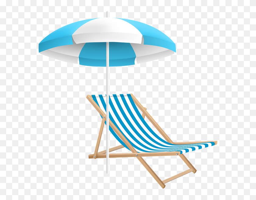 600x596 Clip Art Beach Chair And Umbrella Png Clip Art Transparent Image - Beach Items Clipart