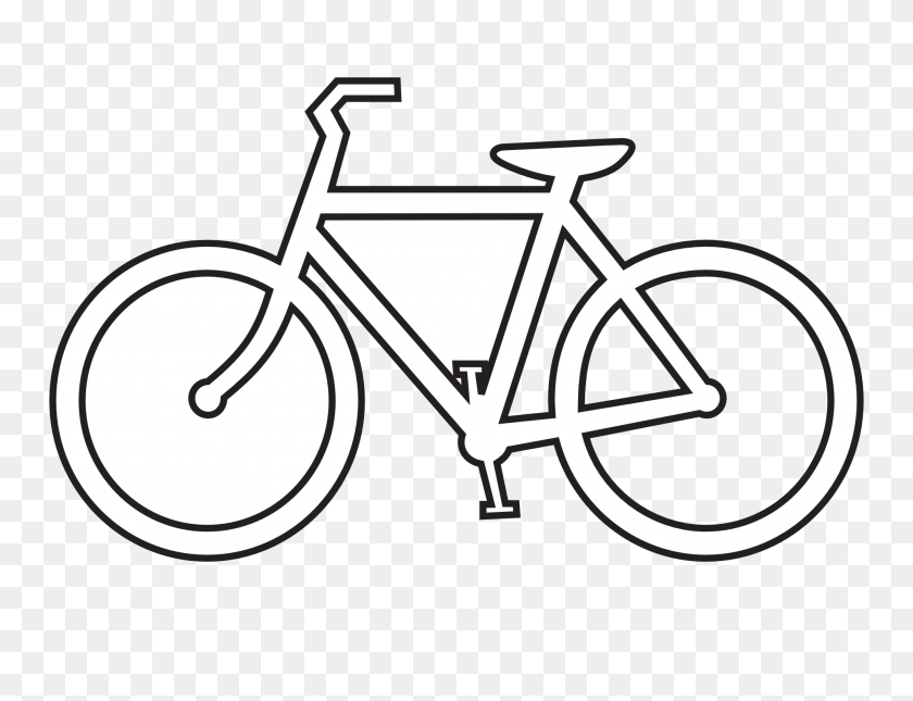 1969x1478 Картинки Велосипедный Маршрут Знак Черный Белая Линия Клипарт Лучший - Уличный Клипарт Черный И Белый