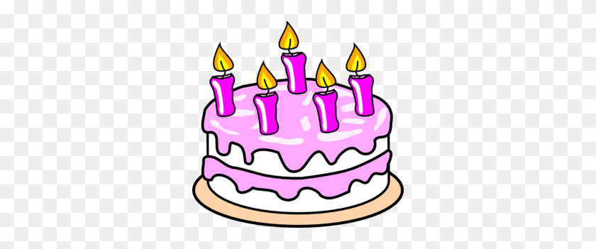 clipart Birthday Cake - Pastel De Cumpleaños Con Velas Clipart