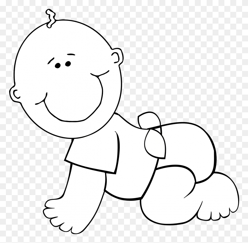 2555x2499 Clip Art Black And White Baby Clip Art - Baby Jesus Clipart Black And White
