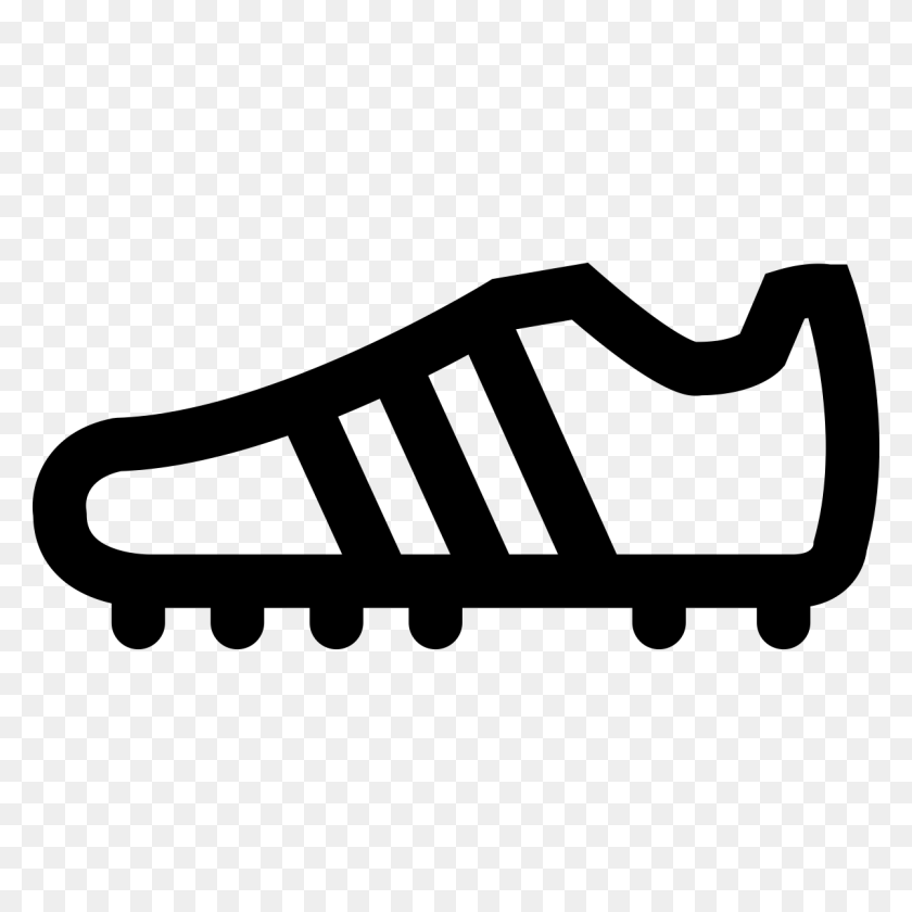 1200x1200 Clip Art Black And White Football Cleats - Soccer Cleats Clipart