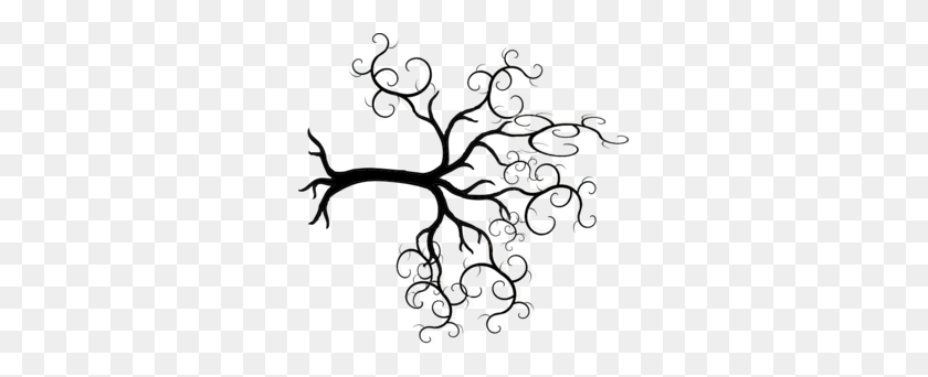 299x282 Clip Art Black And White Tree With Roots Clipart - Willow Tree Clipart