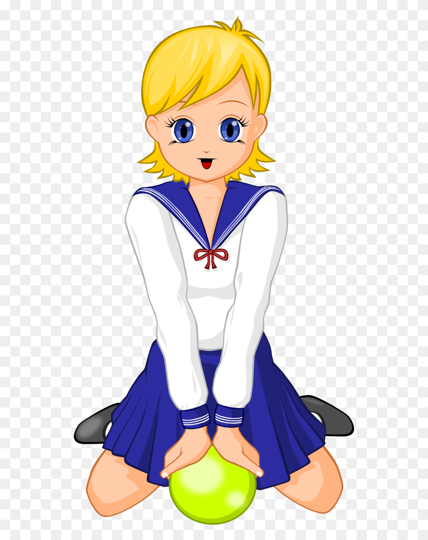 550x1000 Clip Art Blonde Cartoon Girl School Clipart - Blonde Girl Clipart