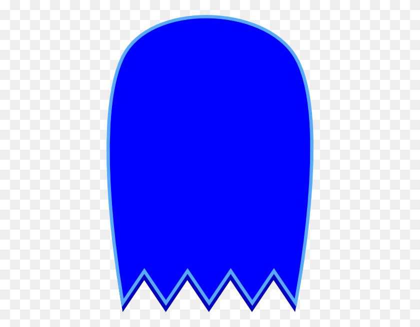 414x595 Clip Art Blue Pacman Ghost Clip Art At Clker - Pacman Clipart