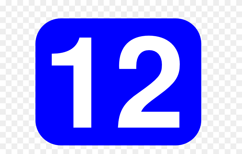 594x477 Clipart Rectángulo Redondeado Azul Con Número Clipart Gratis - Clipart Número 12