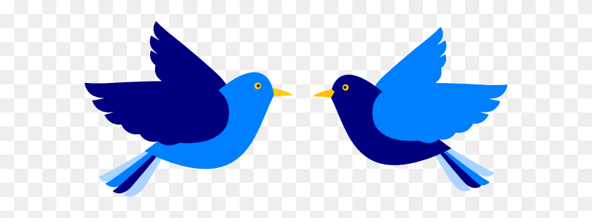 600x250 Clipart Bluebird Of Happiness Dos Pájaros Azules Clipart - Free Bird Clipart