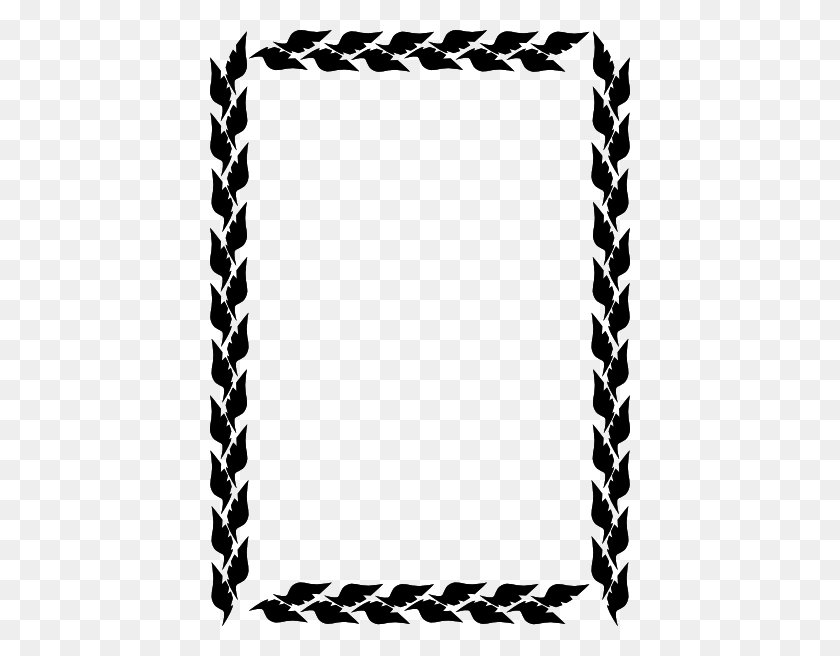 420x596 Clip Art Borders Leaf Border Clip Art - Rectangle Clipart Black And White