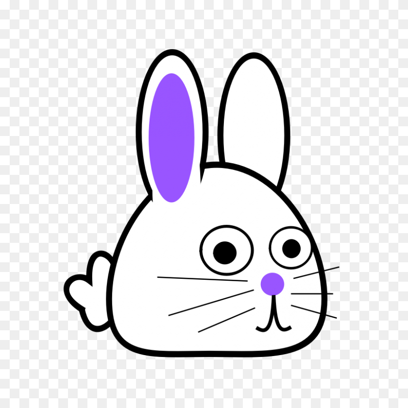 800x800 Clip Art Bunnies - Rabbit Ears Clipart