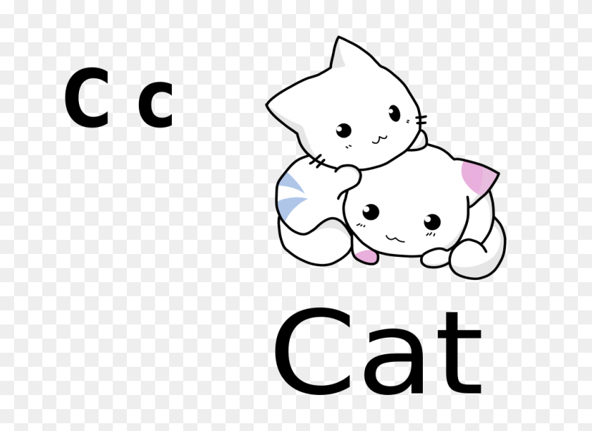 999x706 Clip Art C For Cat Black White Line Art - Feed Cat Clipart