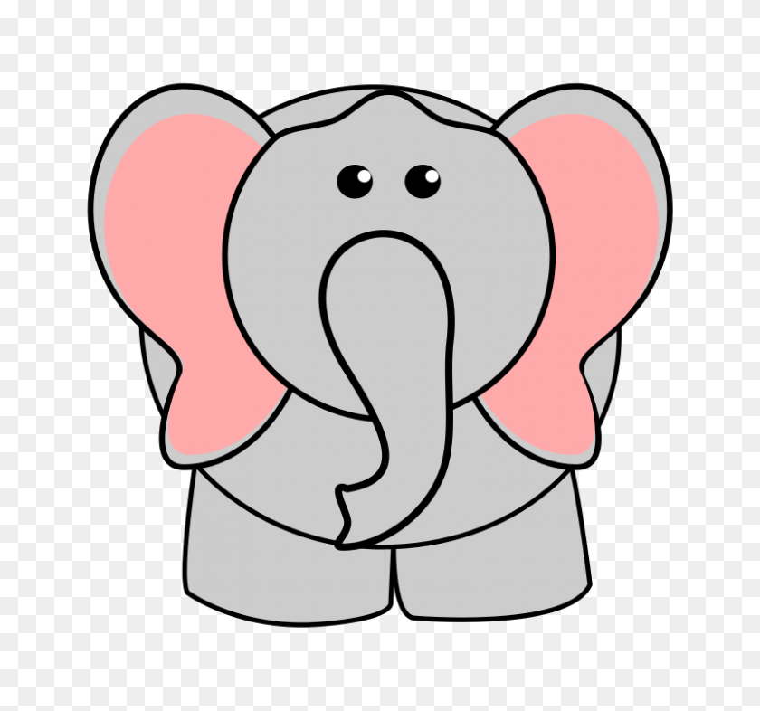 800x745 Clip Art Cartoon Animals - Mammoth Clipart