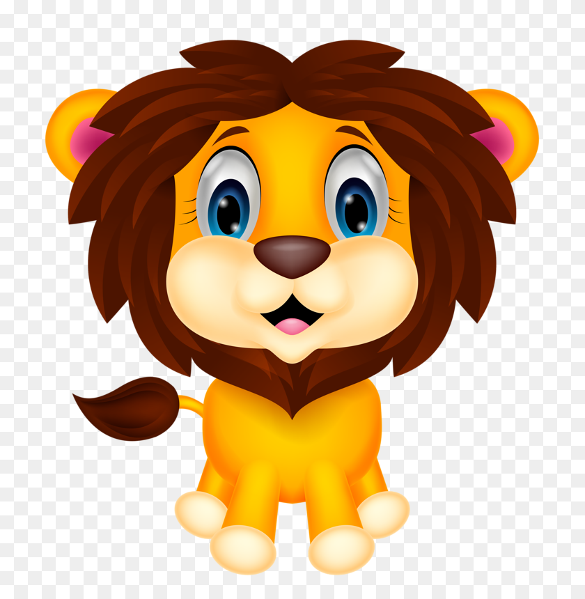 777x800 Clip Art Cartoon, Animals And Cartoon Lion - Cute Lion Clipart