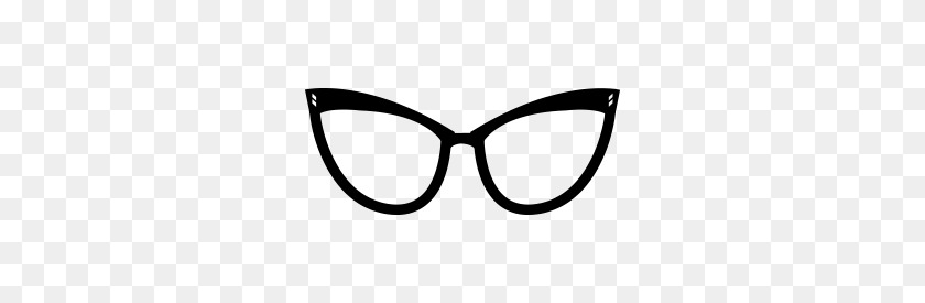 390x215 Clip Art Cat Eye Glasses - Black Sunglasses Clipart