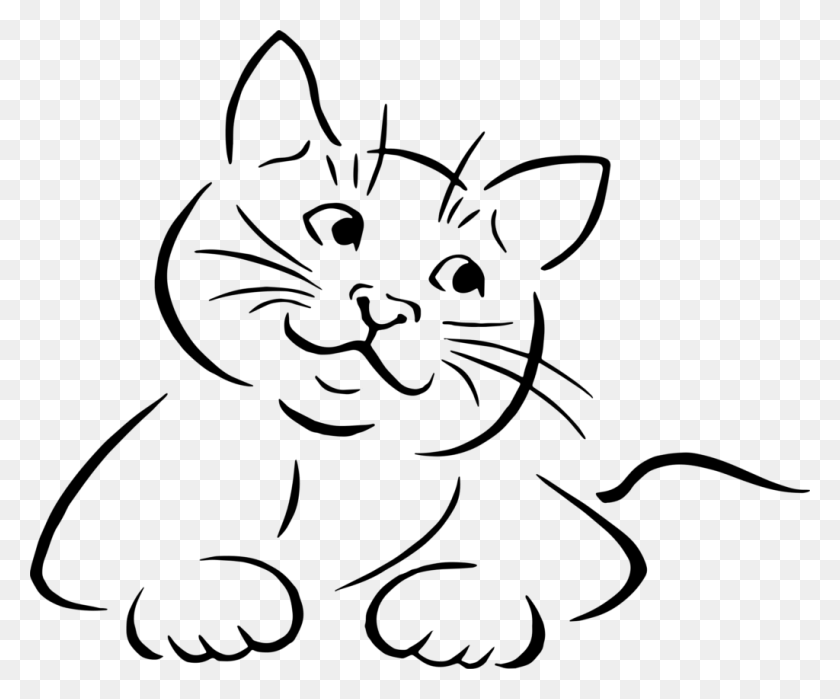 1024x839 Clip Art Cat Png - Cat Clipart Black And White