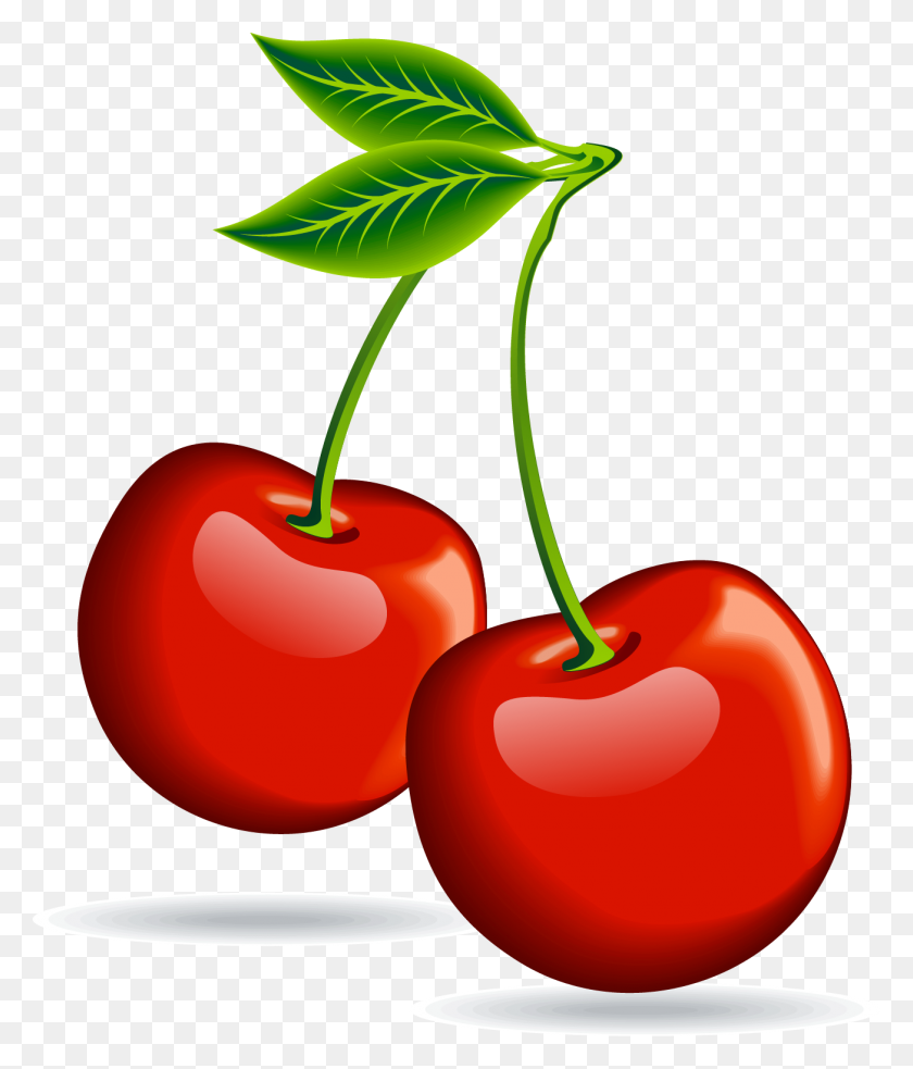 1304x1544 Clip Art Cherries - Cherry Clipart