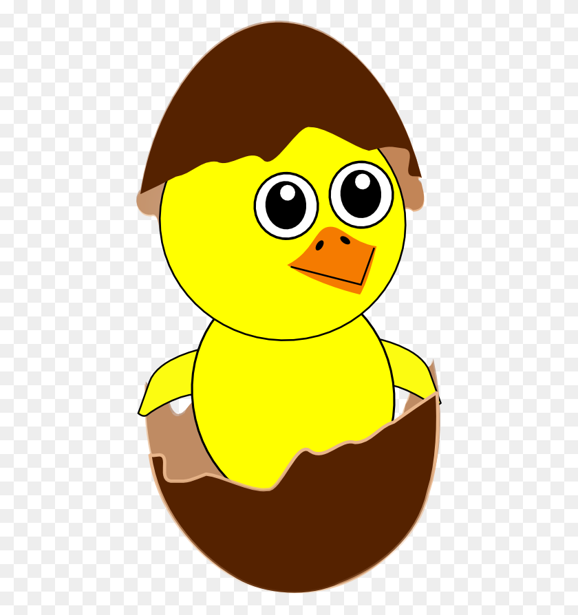 444x834 Clip Art Chick Newborn Egg Cartoon Chocolate - Newborn Clipart